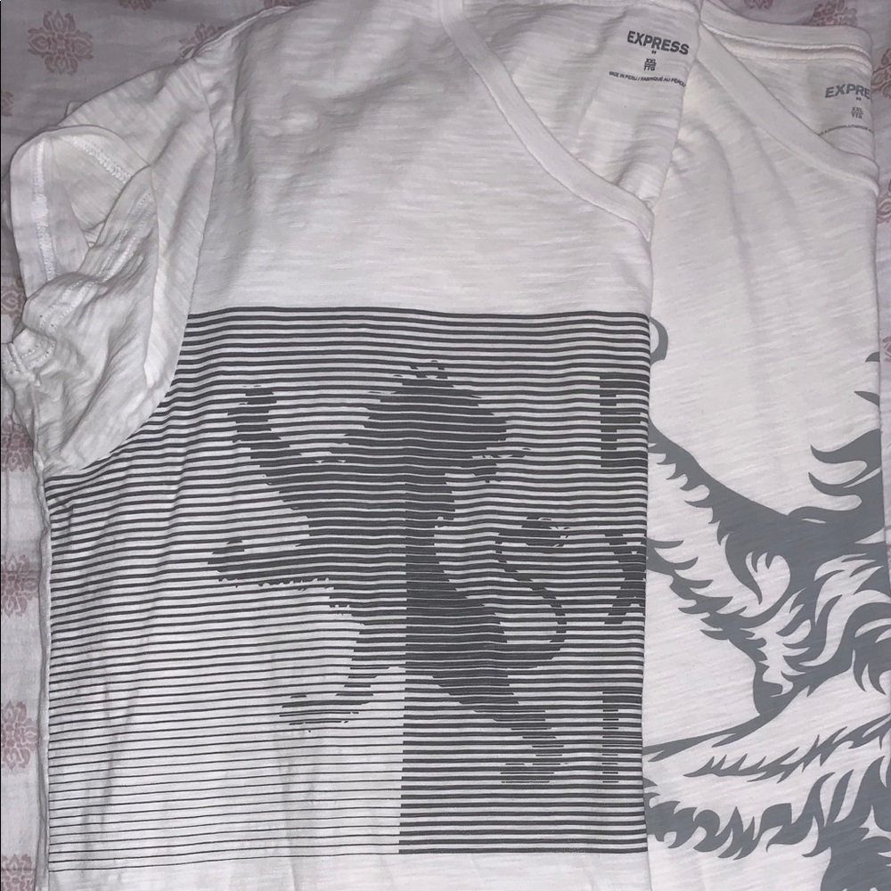 Express Men’s: 3 XXL white gently used shirts